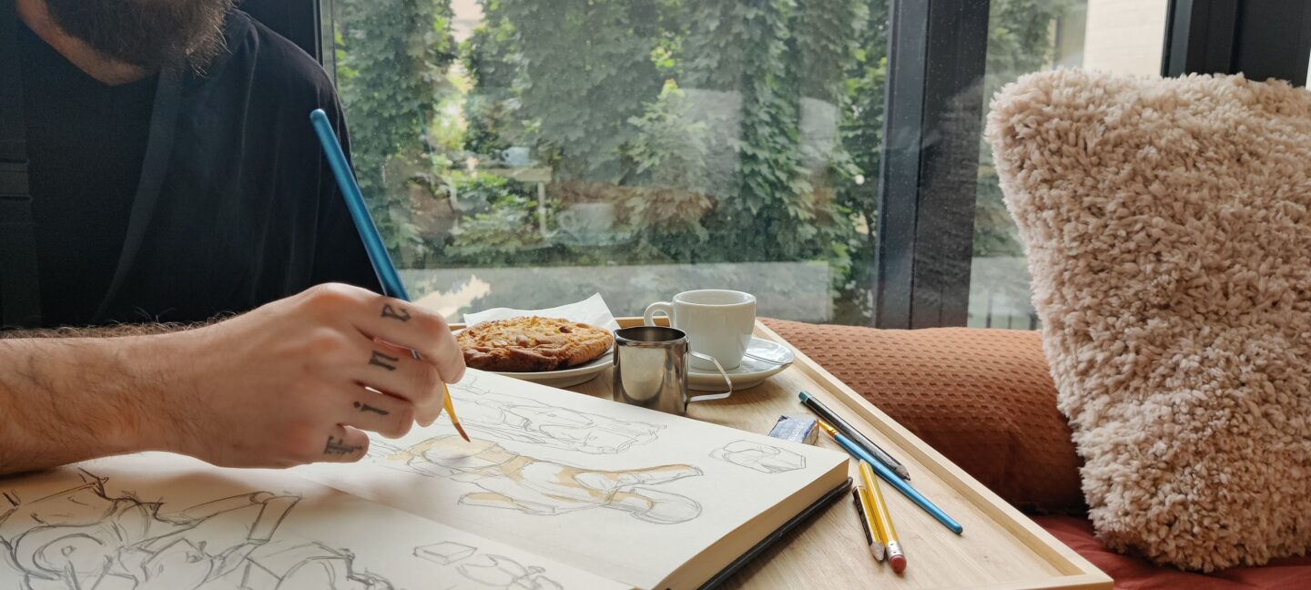 Café cookie croquis 1 parvis Jean Germain Tours 2026-06-27
