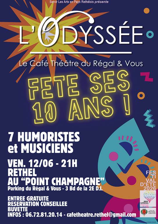 Café-théatre L’Odyssée fête ses 10 ans ! Rethel