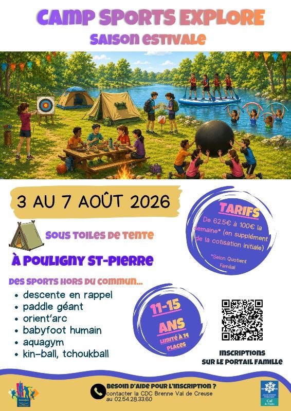 Camp Sport Explore (11-15 ans) Pouligny-Saint-Pierre