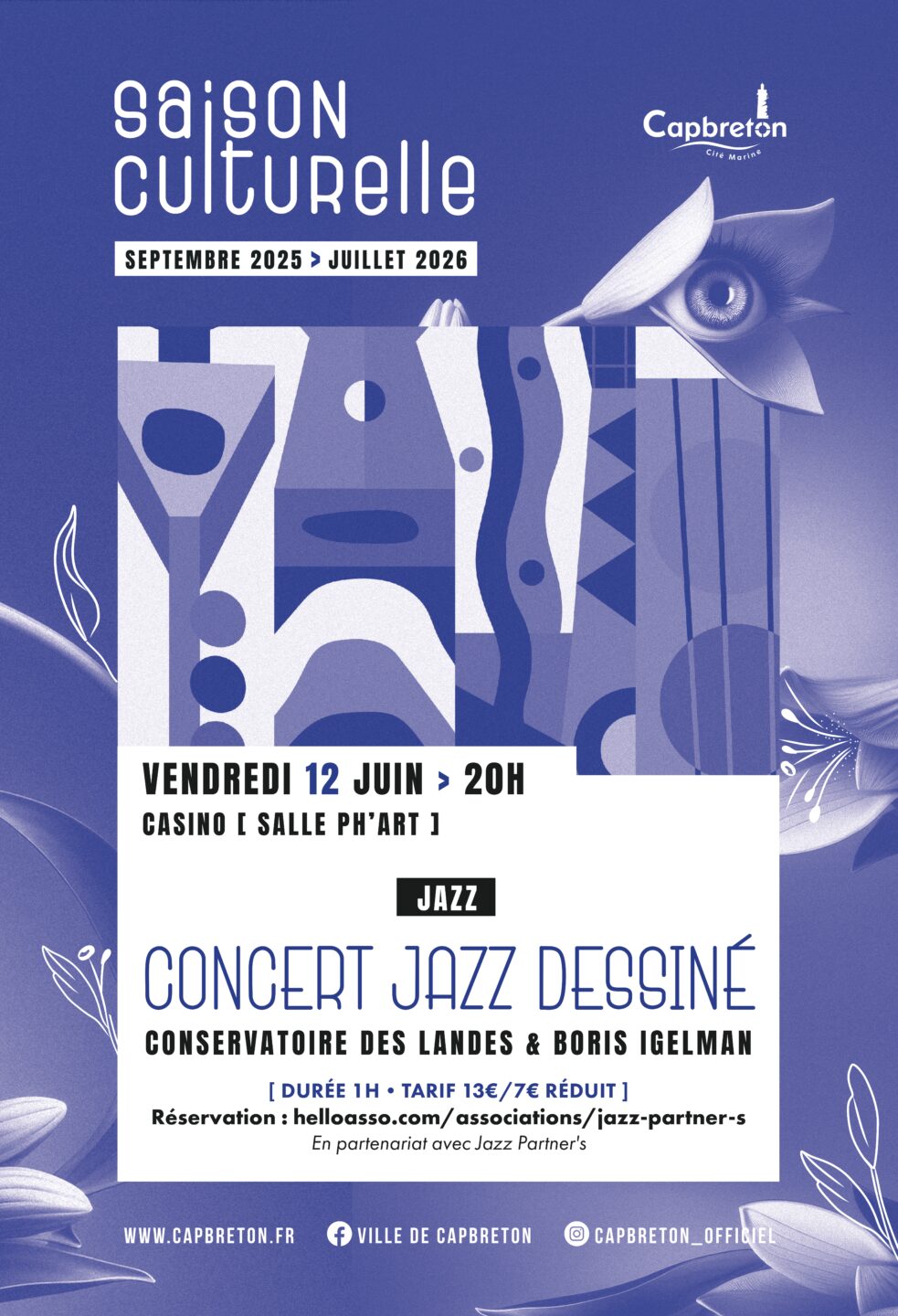 Capbreton Jazz Festival Concert jazz dessiné Front de mer Casino Capbreton 2026-06-12