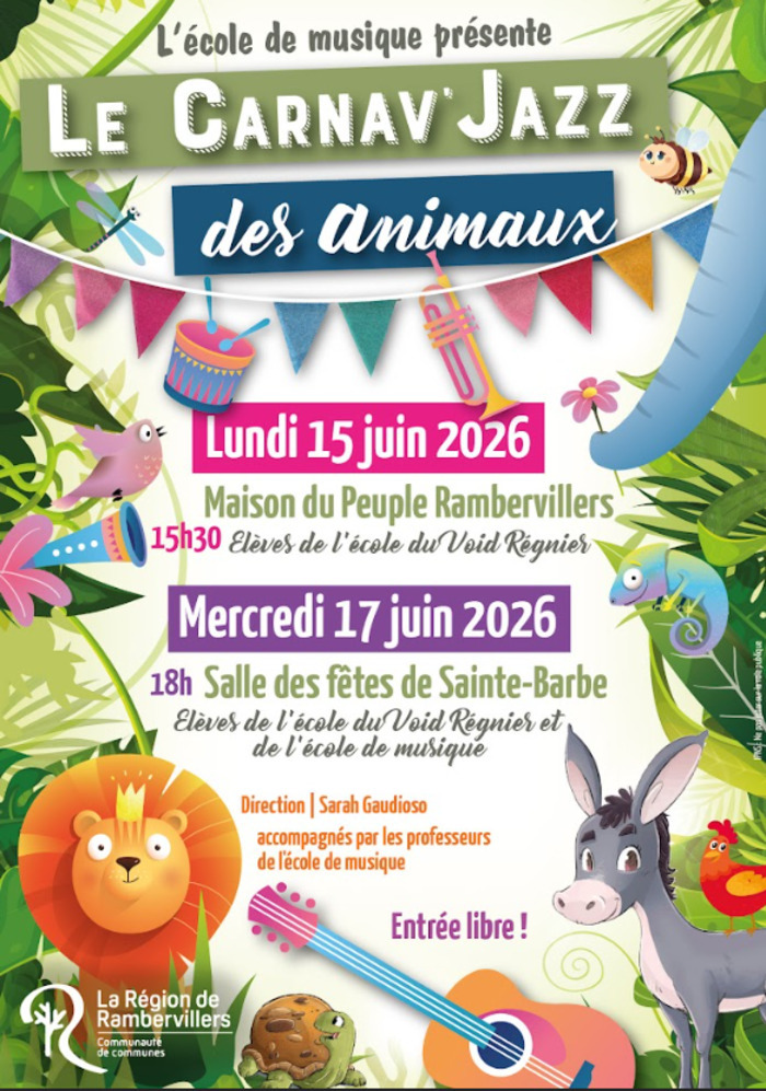 Carnav’Jazz des animaux, Maison du Peuple, Rambervillers