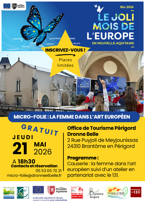 Causerie: La femme dans l’art européen Eglise Notre-Dame Brantôme en Périgord