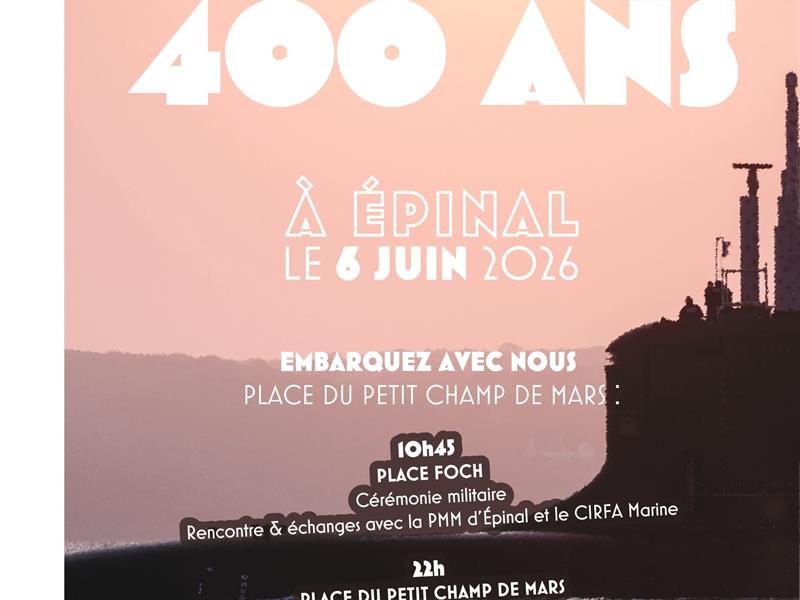 Cérémonie 400 ans de la Marine Petit Champ de Mars Épinal