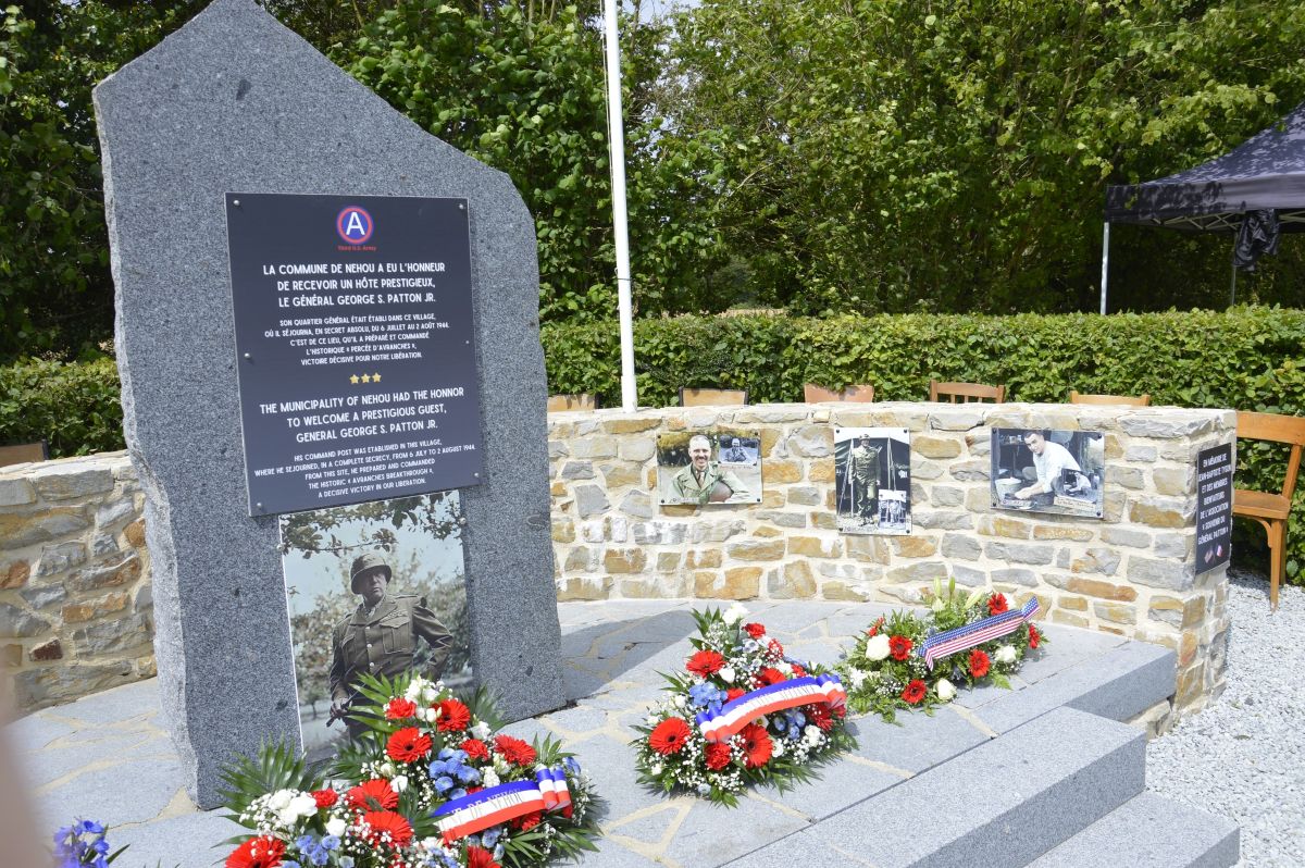 Cérémonie en hommage au général Patton et au soldats de la IIIe armée US Rue de la Belle Manière Néhou 2026-06-06