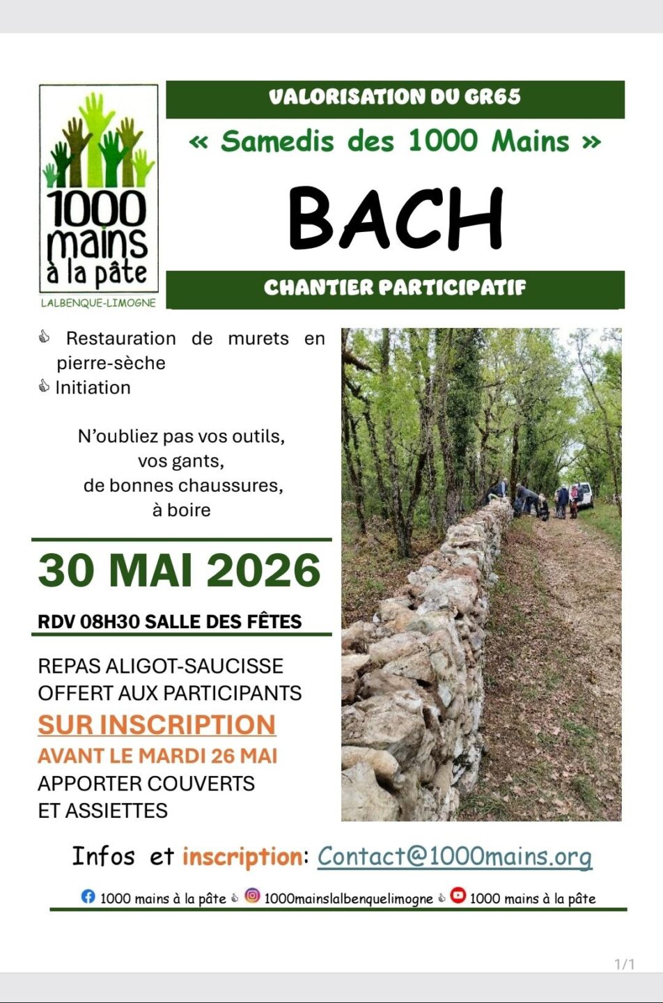 Chantier participatif Les samedis des 1000 mains Bach