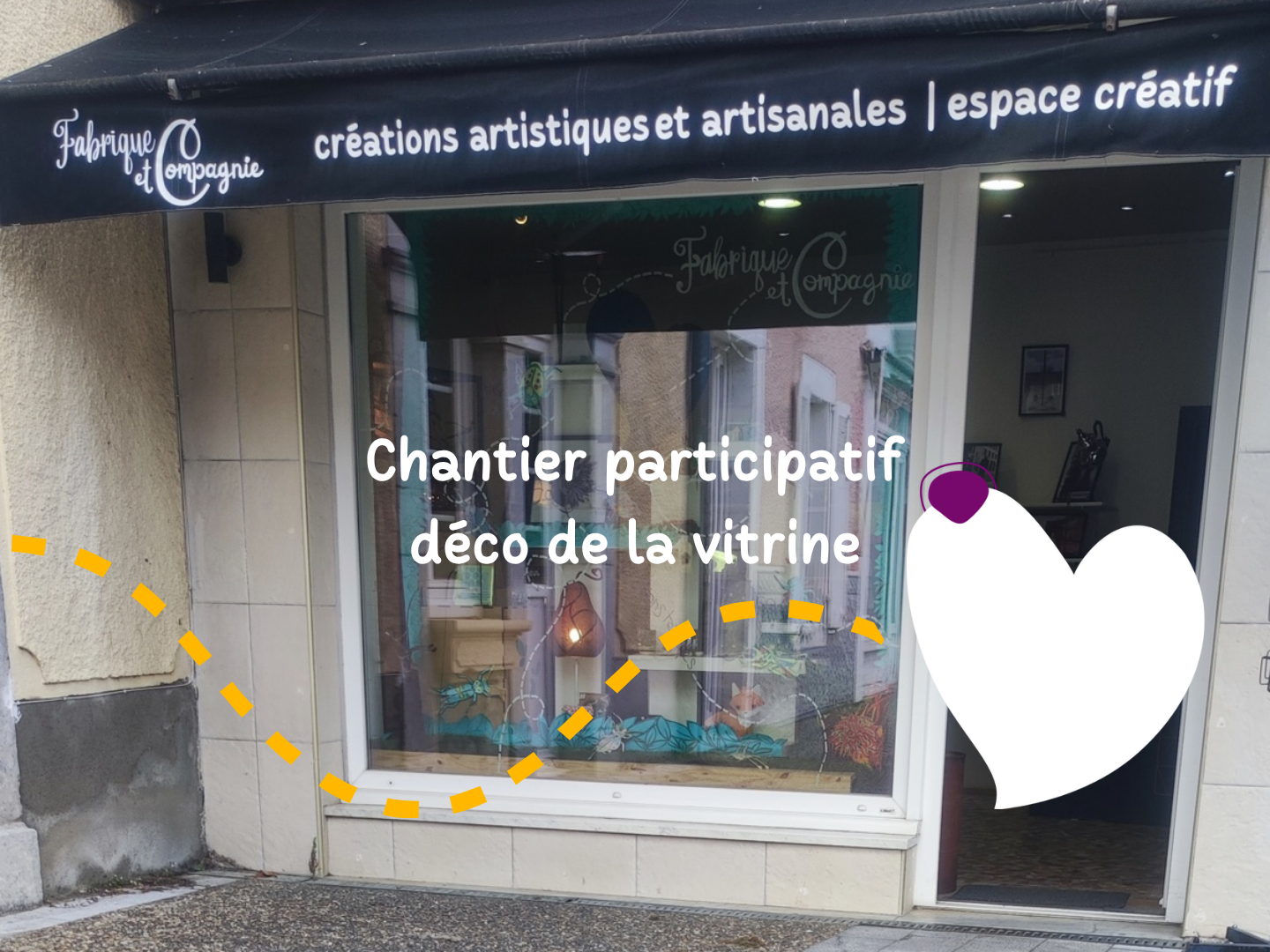 Chantier participatif vitrine d’été Place du Barry Pontacq