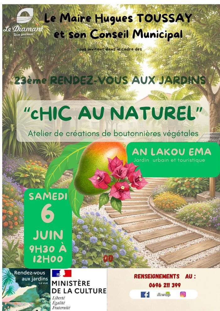 CHIC AU NATUREL, JARDIN AN LAKOU EMA, Le Diamant