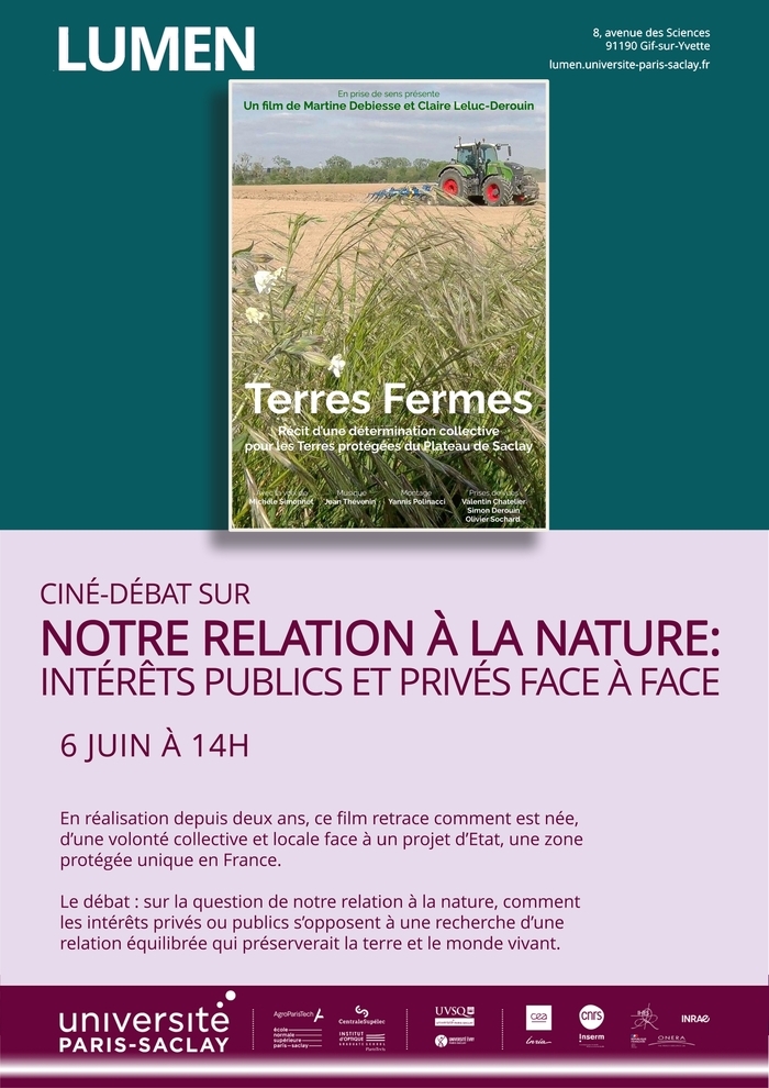 Ciné-débat le 6 juin à 14h : Terres fermes Lumen - Université Paris-Saclay Orsay