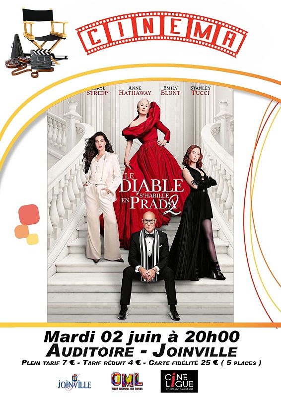 Cinéma à l’auditoire Le diable s’habille en prada 2 Joinville