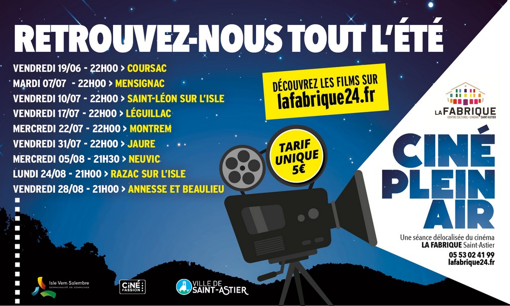 Cinéma en plein air Place du Tilleul Jaure 2026-07-31