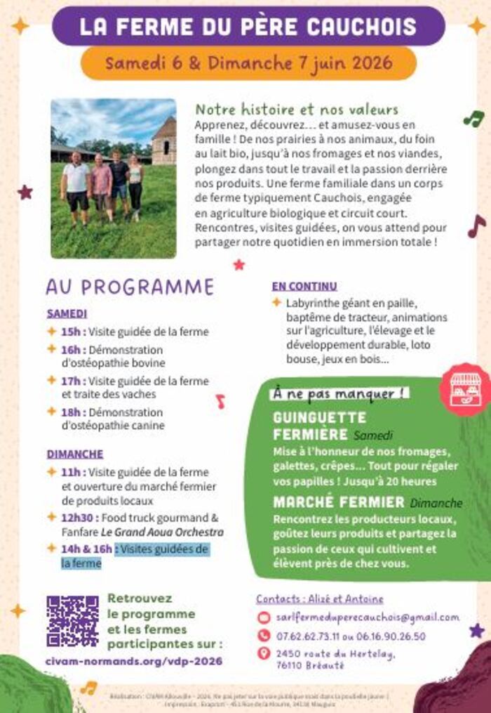 CIVAM Vachement dépaysant – La ferme du Père Cauchois, La ferme du Père Cauchois, Bréauté