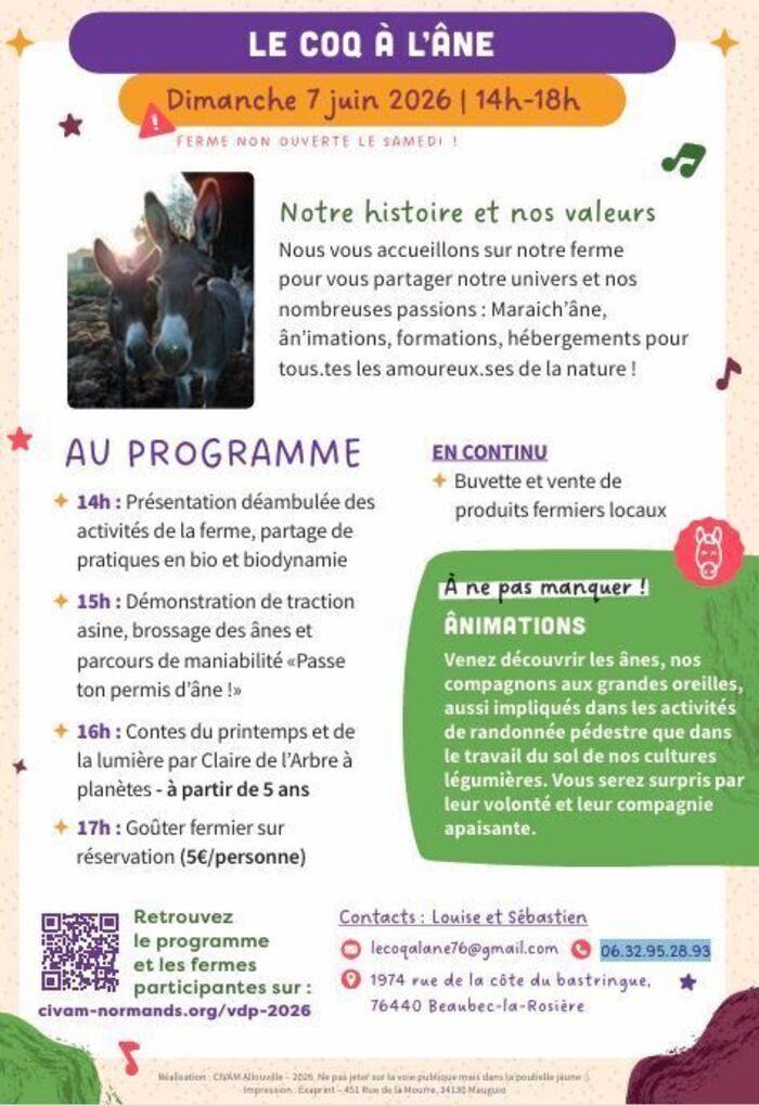 CIVAM Vachement dépaysant – Le coq à l’âne, Le coq à l’âne, Beaubec-la-Rosière