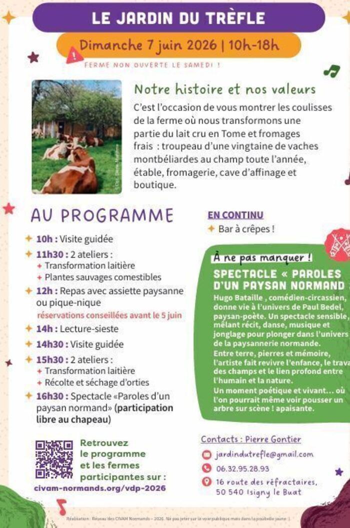 CIVAM Vachement dépaysant – Le jardin du Trèfle, Le jardin du Trèfle, Isigny-le-Buat