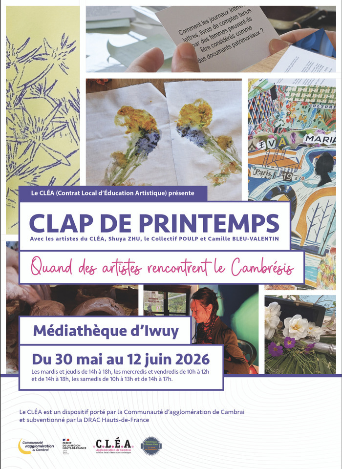 CLEA | CLAP DE PRINTEMPS, Médiathèque, Iwuy, Iwuy