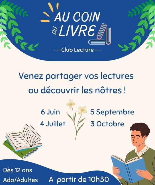 Club Lecture Au coin du livre Veigné