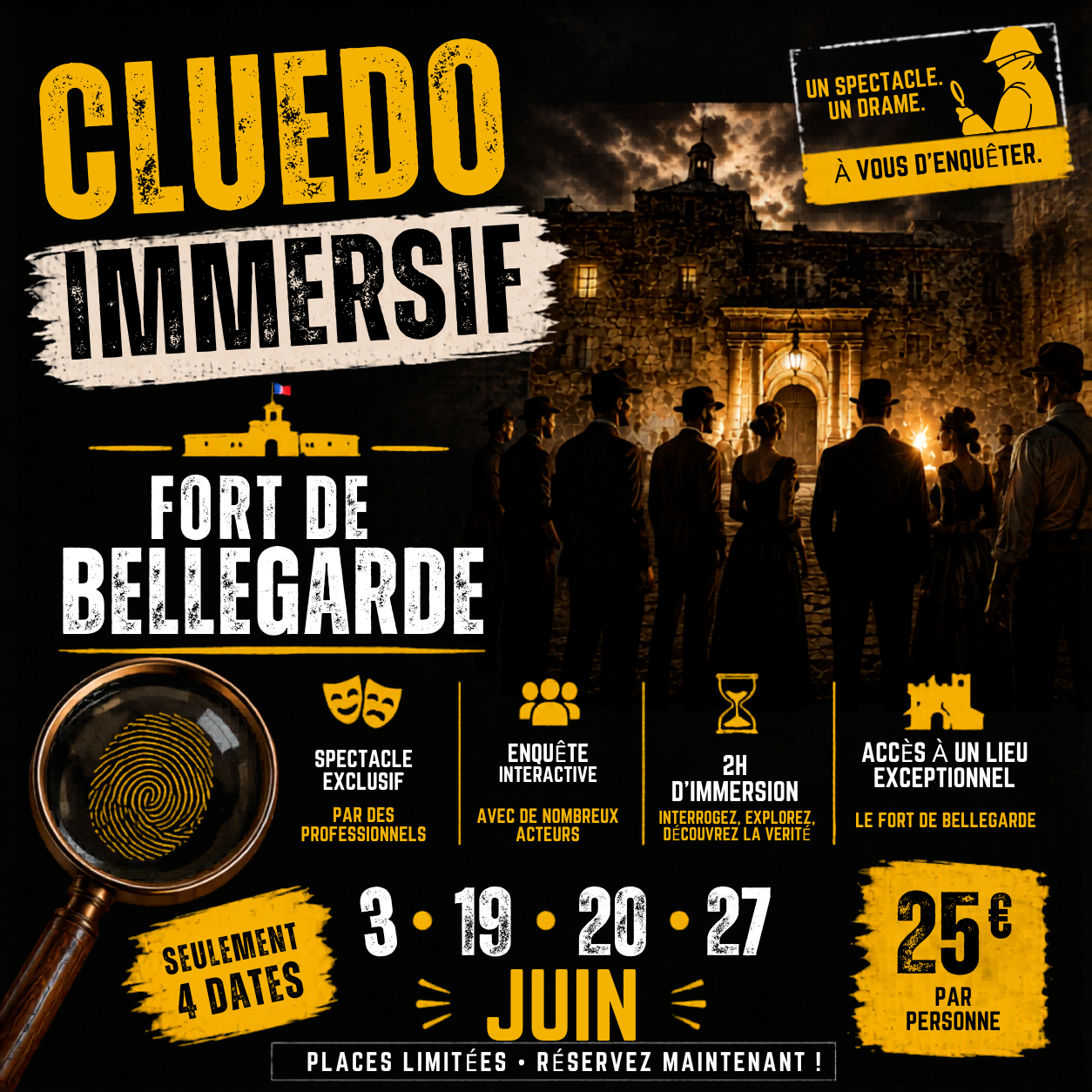 CLUEDO GRANDEUR NATURE AU FORT DE BELLEGARDE Le Perthus
