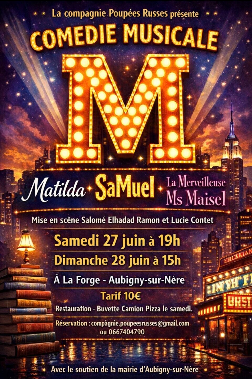 Comédie Musicale M Matilda Samuel, la merveilleuse Ms Maisel Aubigny-sur-Nère