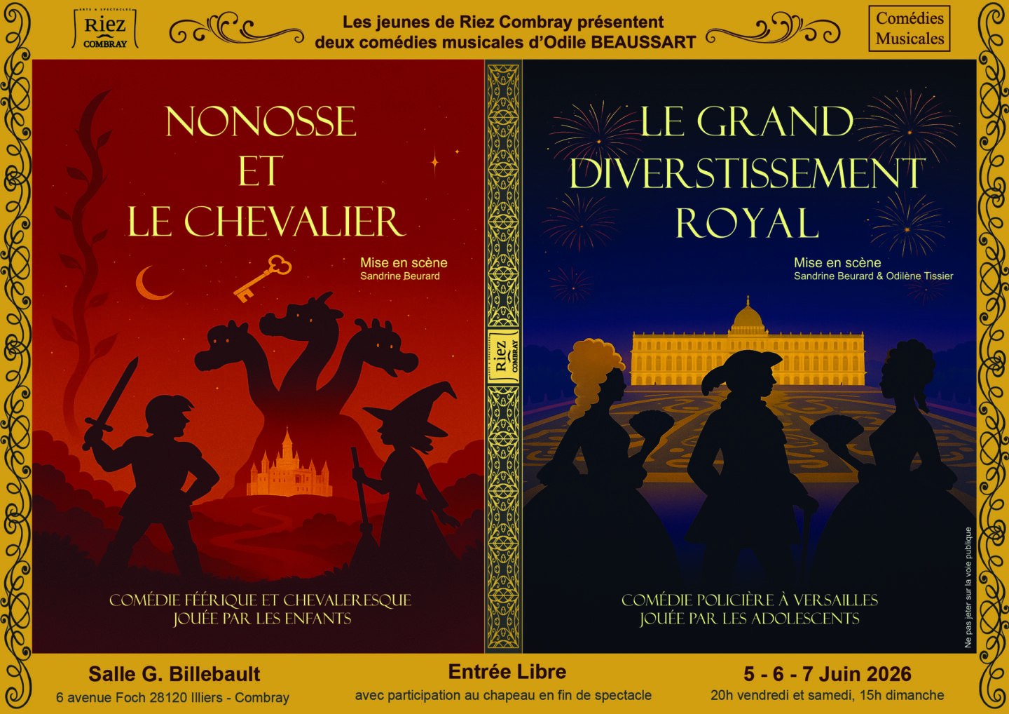 Comédies musicales de Riez Combray Illiers-Combray