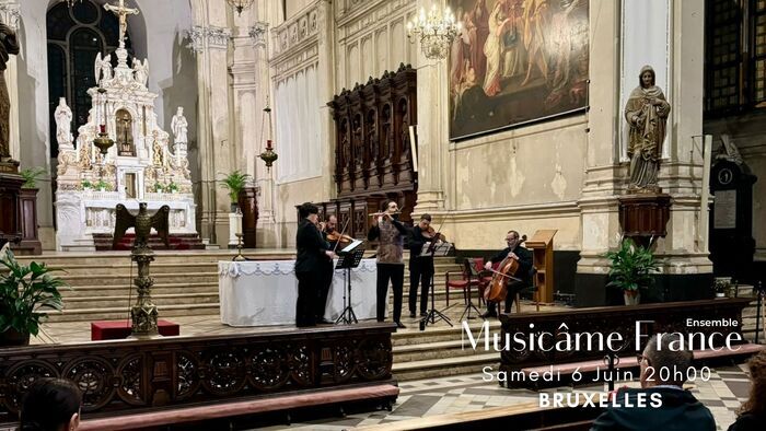Concert à Bruxelles : Ravel, Vivaldi, Tchaikovsky, Taffanel, Bizet, Aznavour, Saint-Saëns, Ibert, Poulenc Eglise Sainte-Catherine Bruxelles