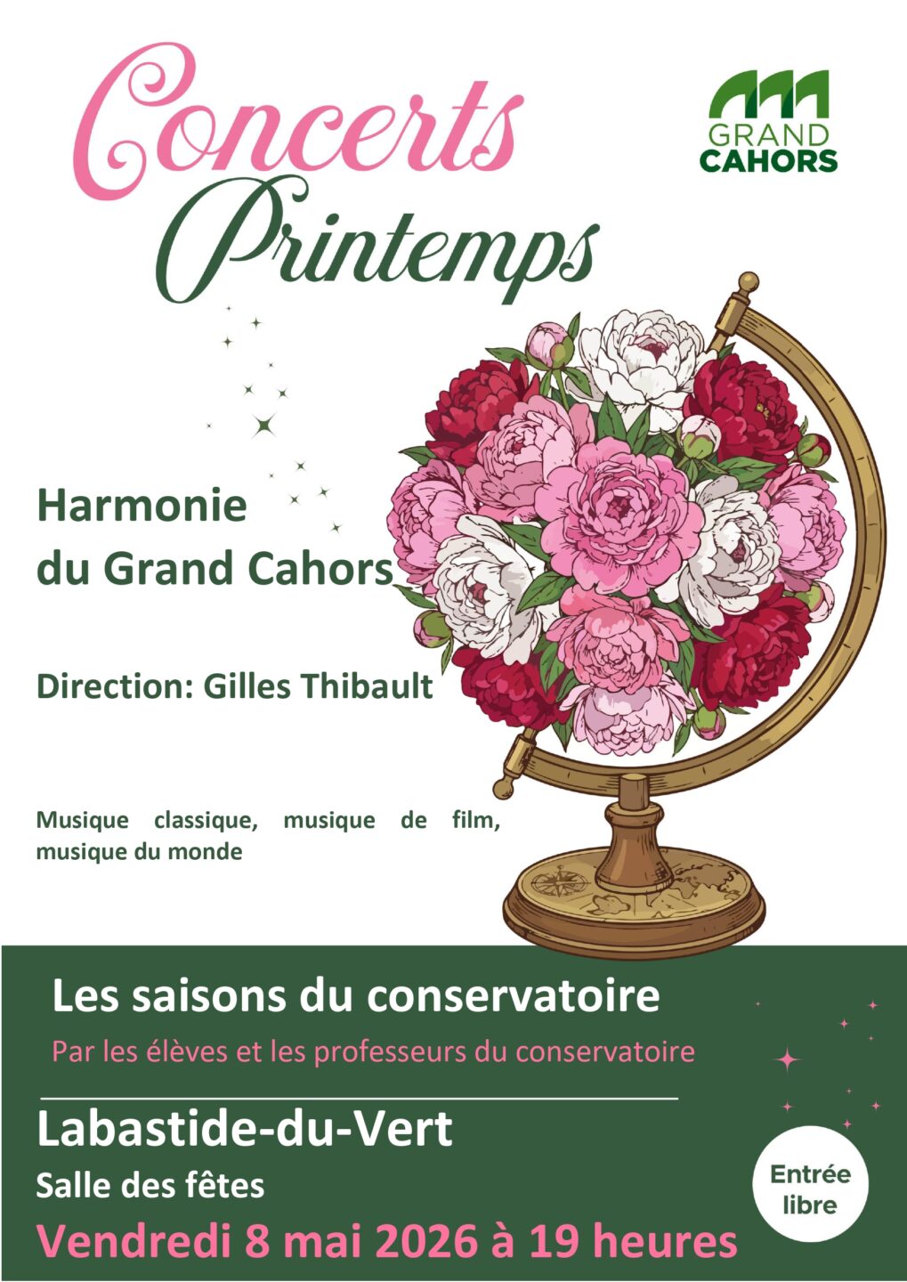 Concert à Labastide du Vert Harmonie du Grand Cahors  Labastide-du-Vert