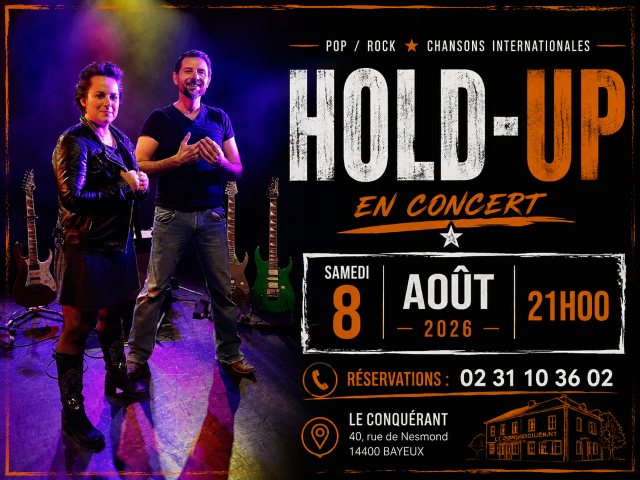 Concert au Conquérant 40 rue de Nesmond Bayeux 2026-08-08