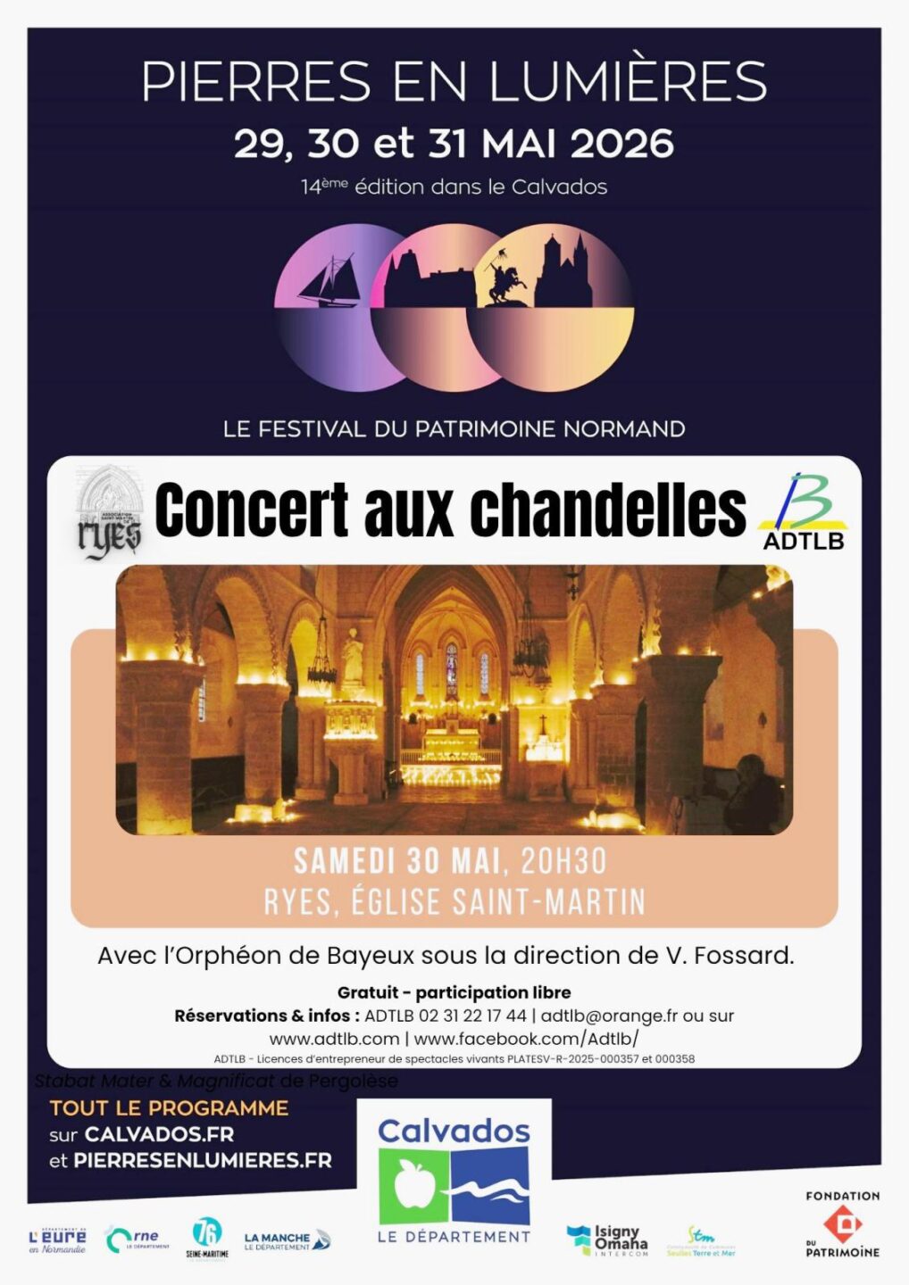 Concert aux chandelles par l’Orphéon de Bayeux Rue de l’église Ryes
