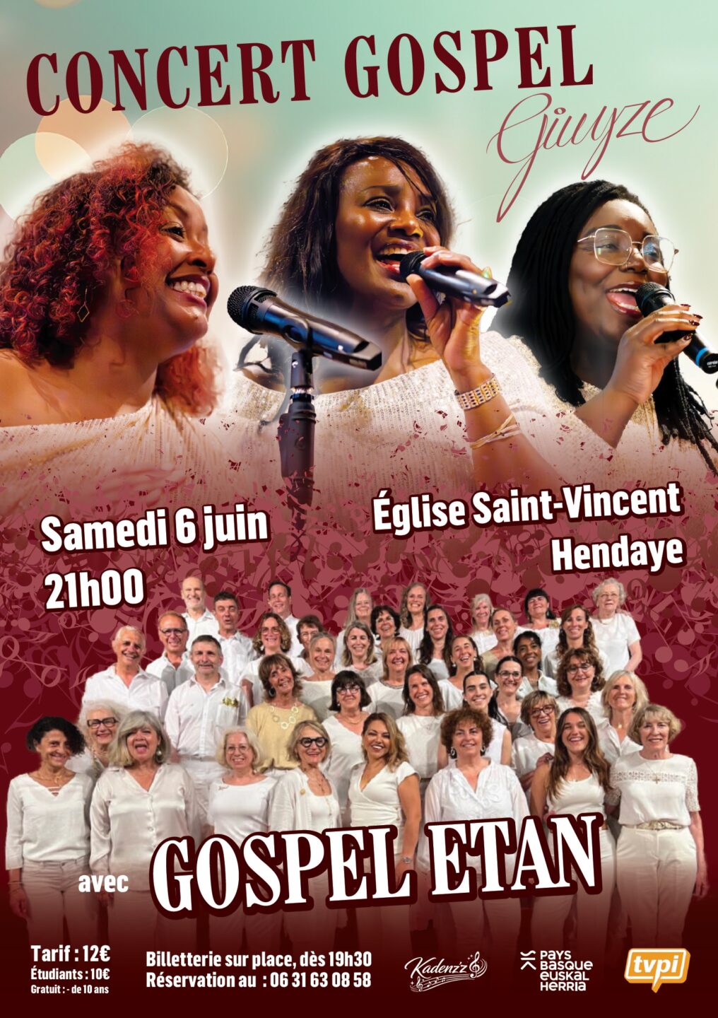 Concert avec Giwyze (gospel) Place de la République Hendaye