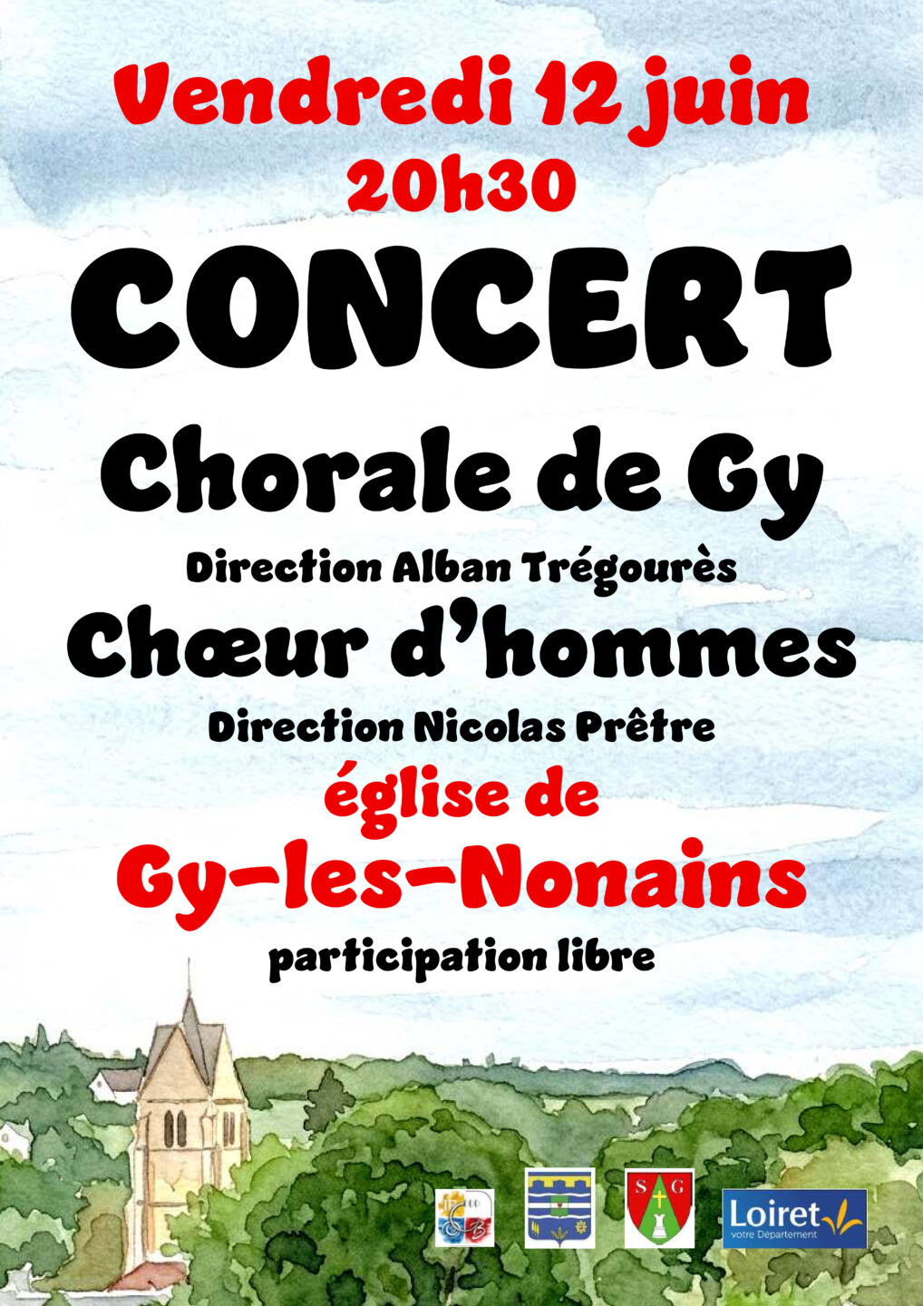 Concert Chorale de Gy & chœurs d’hommes Gy-les-Nonains