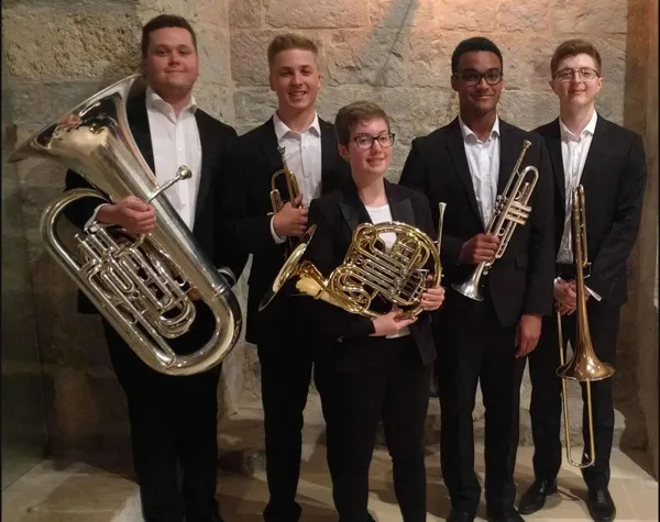 Concert Connaught Brass Quintette Rue de l'Eglise Combret 2026-08-22