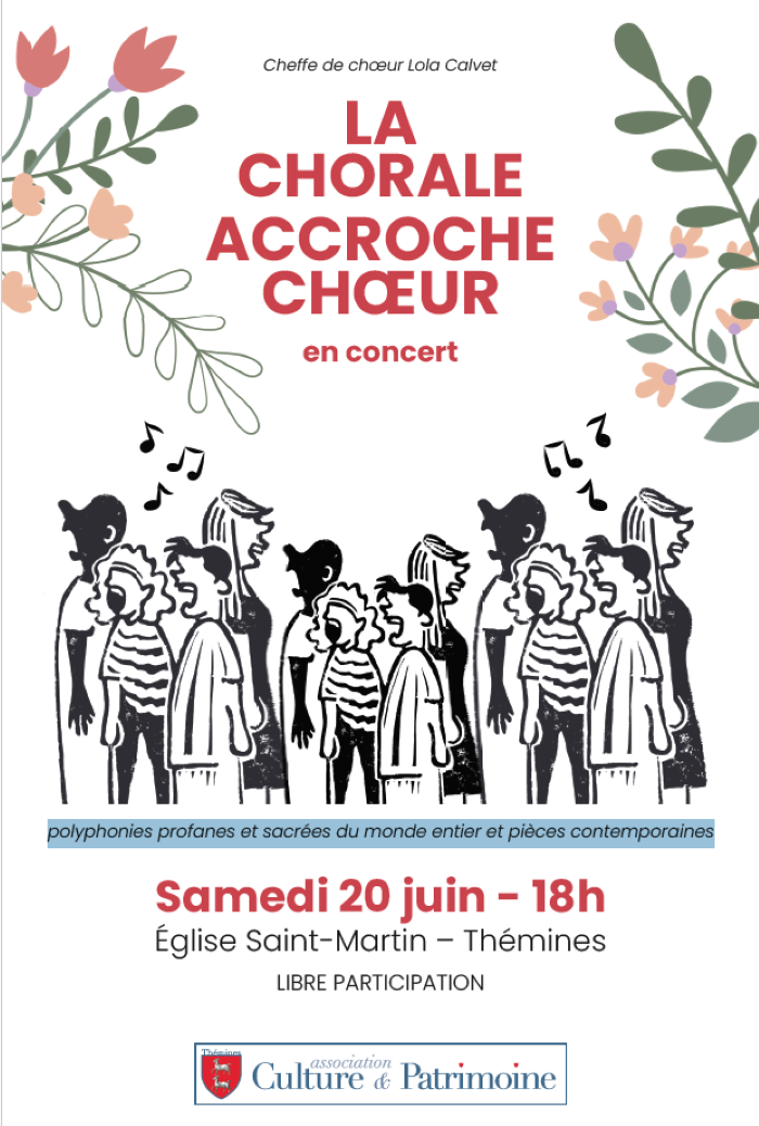 Concert de la chorale Accroche Chœur à Thémines Thémines