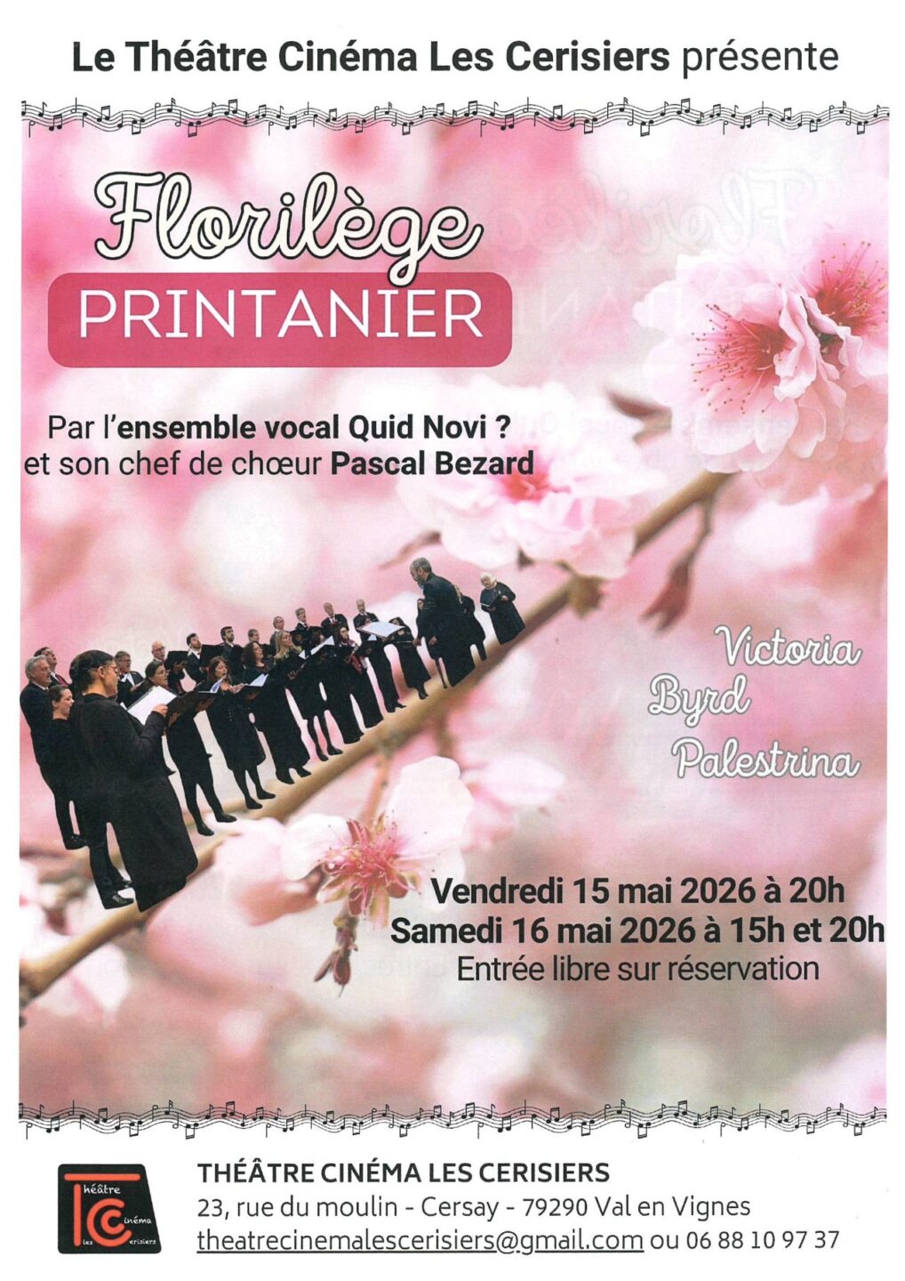 Concert de la Chorale Quid Novi florilège printanier 23 Rue du Moulin Val en Vignes 2026-05-15