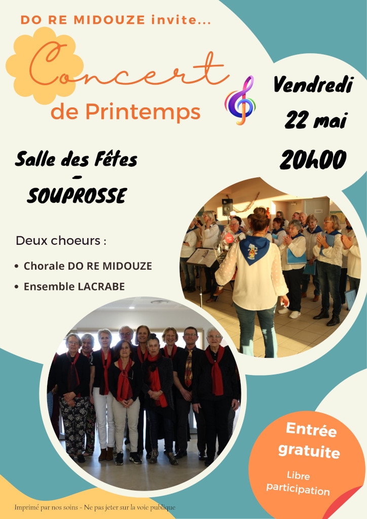 Concert de Printemps Allée des Arènes Souprosse 2026-05-22