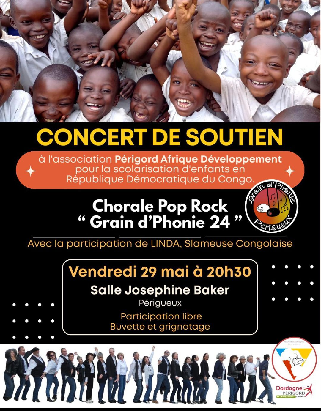 Concert de Soutien à l'association Périgord Afrique Développement 1 Cours Saint-Georges Périgueux 2026-05-29