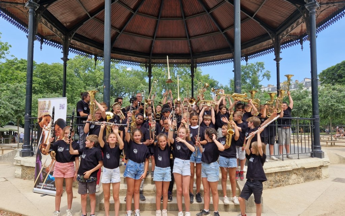 Concert des orchestres à l'école des villes de Saint-Benoît-la-Forêt (37) et de Flixecourt (80) Parc Montsouris Paris