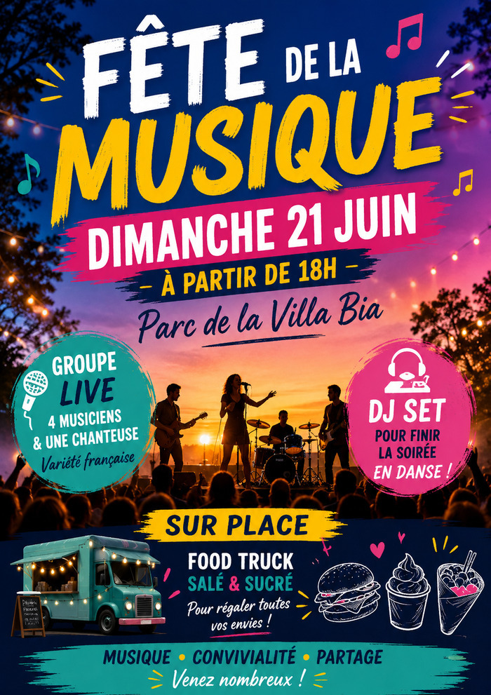 Concert & DJ set sous les étoiles à la Villa Bia Parc de la Villa Bia Trilport