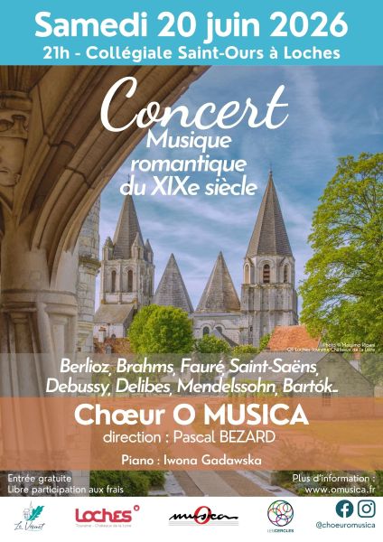 Concert du chœur O Musica 2 Rue Thomas Pactius Loches 2026-06-20