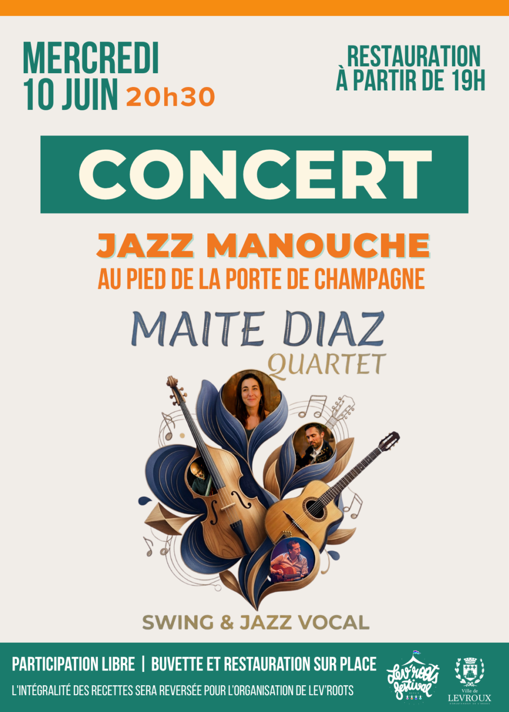 Concert Jazz Manouche 1 Rue de Champagne Levroux 2026-06-10