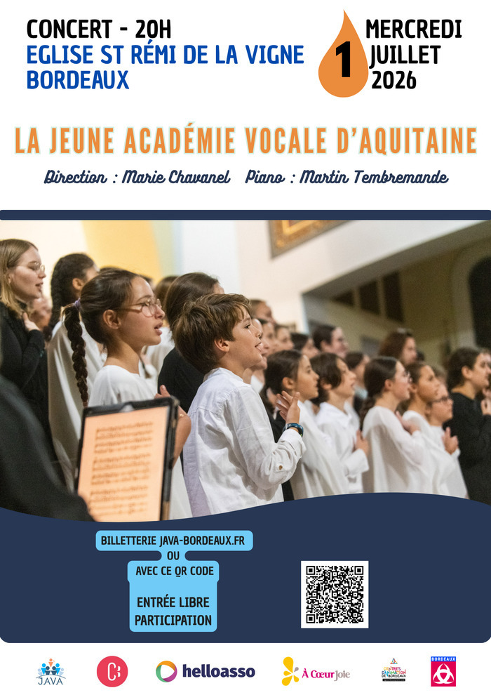 Concert Jeune Académie Vocale d’Aquitaine – J.A.V.A., Eglise Saint-Rémi de la Vigne, Bordeaux