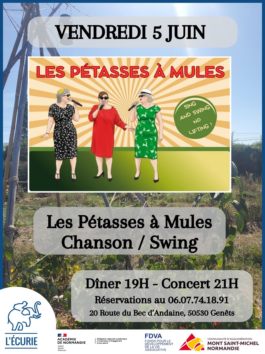 Concert Les Pétasses à Mules Bar associatif L’Ecurie Genêts