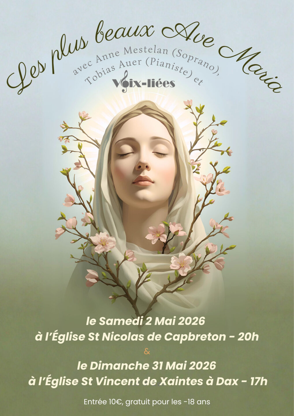 Concert Les plus beaux Ave Maria Place Saint Vincent Dax