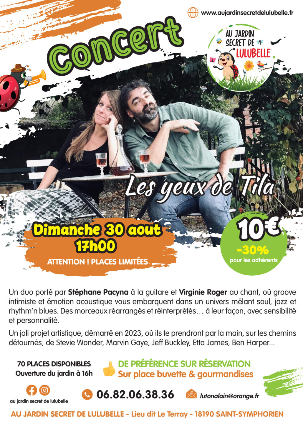 Concert les yeux de Tila Saint-Symphorien