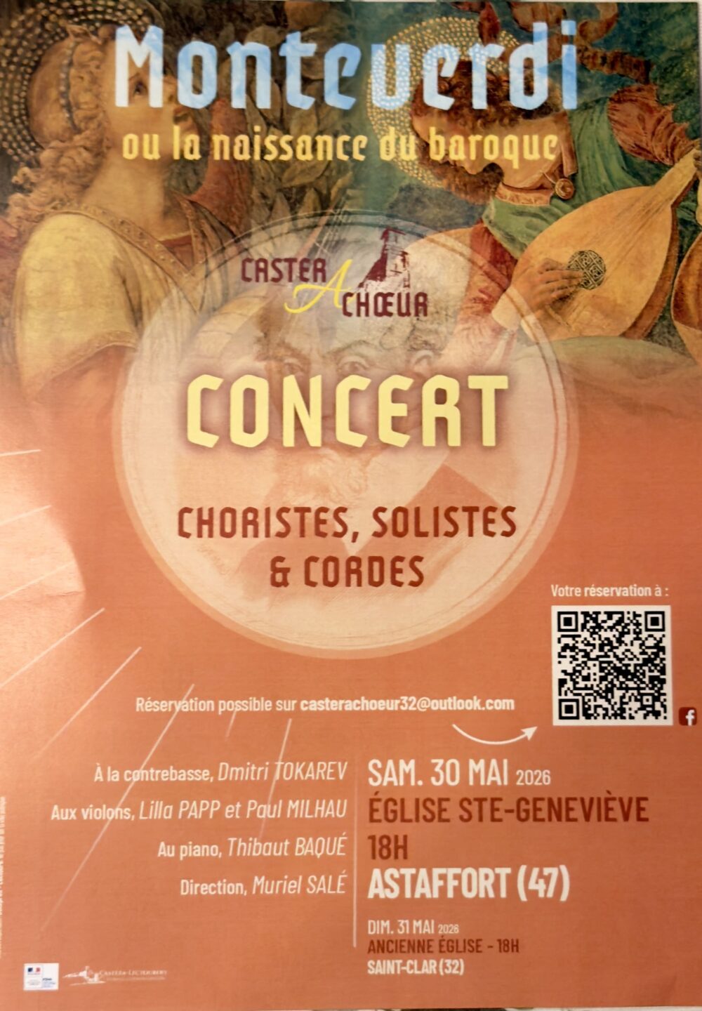 Concert Monteverdi ou la naissance du baroque Rue Félix Cassagneau Astaffort 2026-05-30