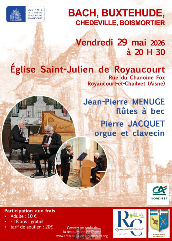 Concert Musique Classique à Royaucourt Rue du Chanoine Fox Royaucourt-et-Chailvet 2026-05-29