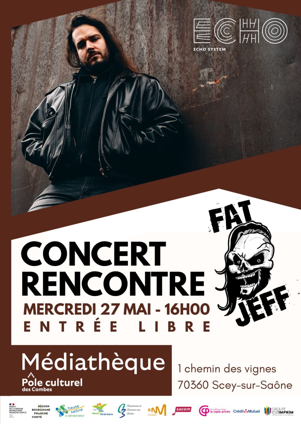 Concert rencontre Fat Jeff Médiathèque du Pôle Culturel Scey-sur-Saône-et-Saint-Albin