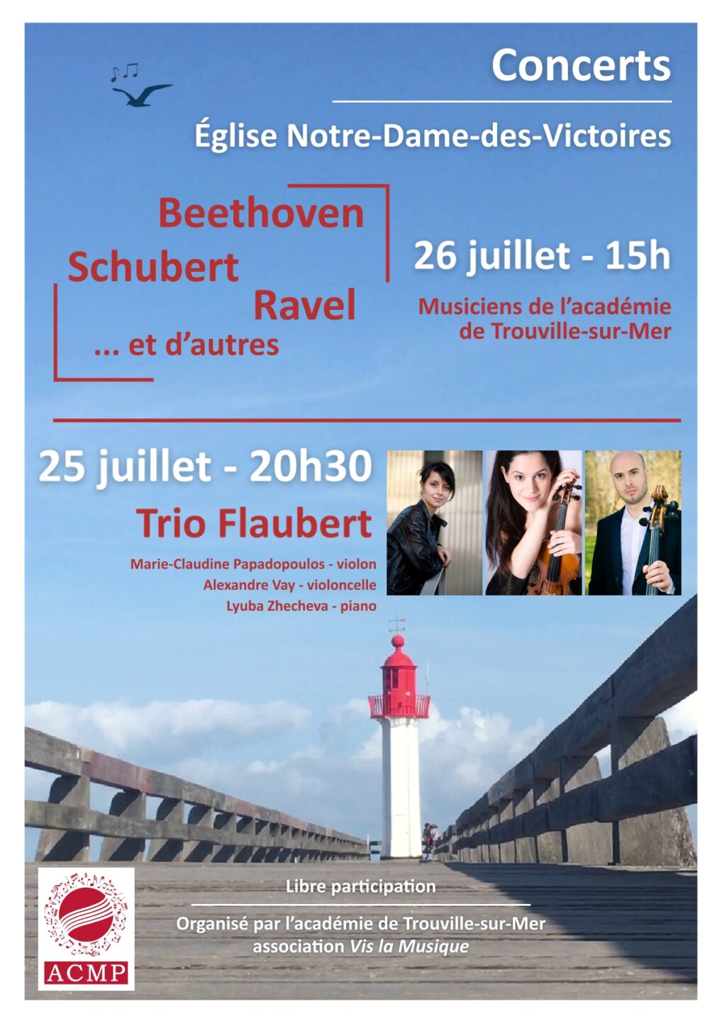 Concerts de musique de chambre Vis la Musique Église Notre-Dame-Des-Victoires Trouville-sur-Mer
