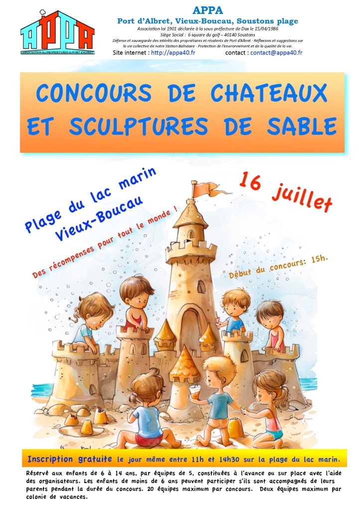 Concours de Châteaux et Sculptures de Sable Vieux-Boucau-les-Bains