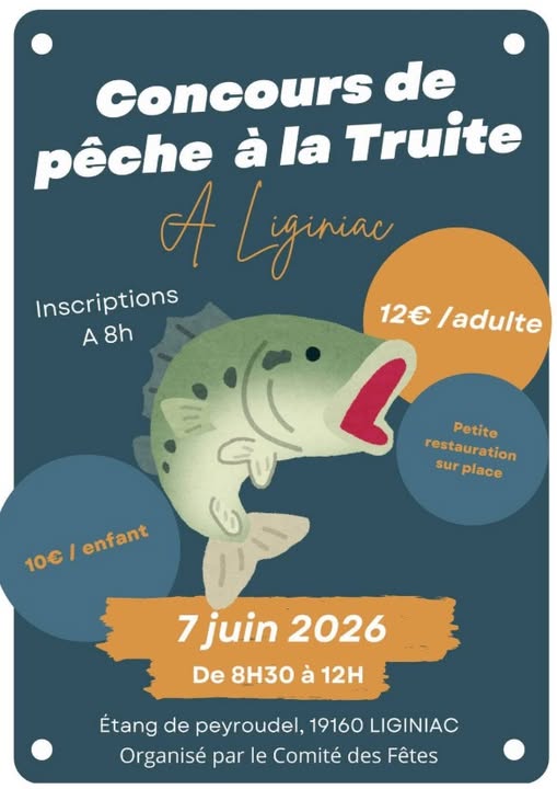Concours de pêche à la truite Liginiac