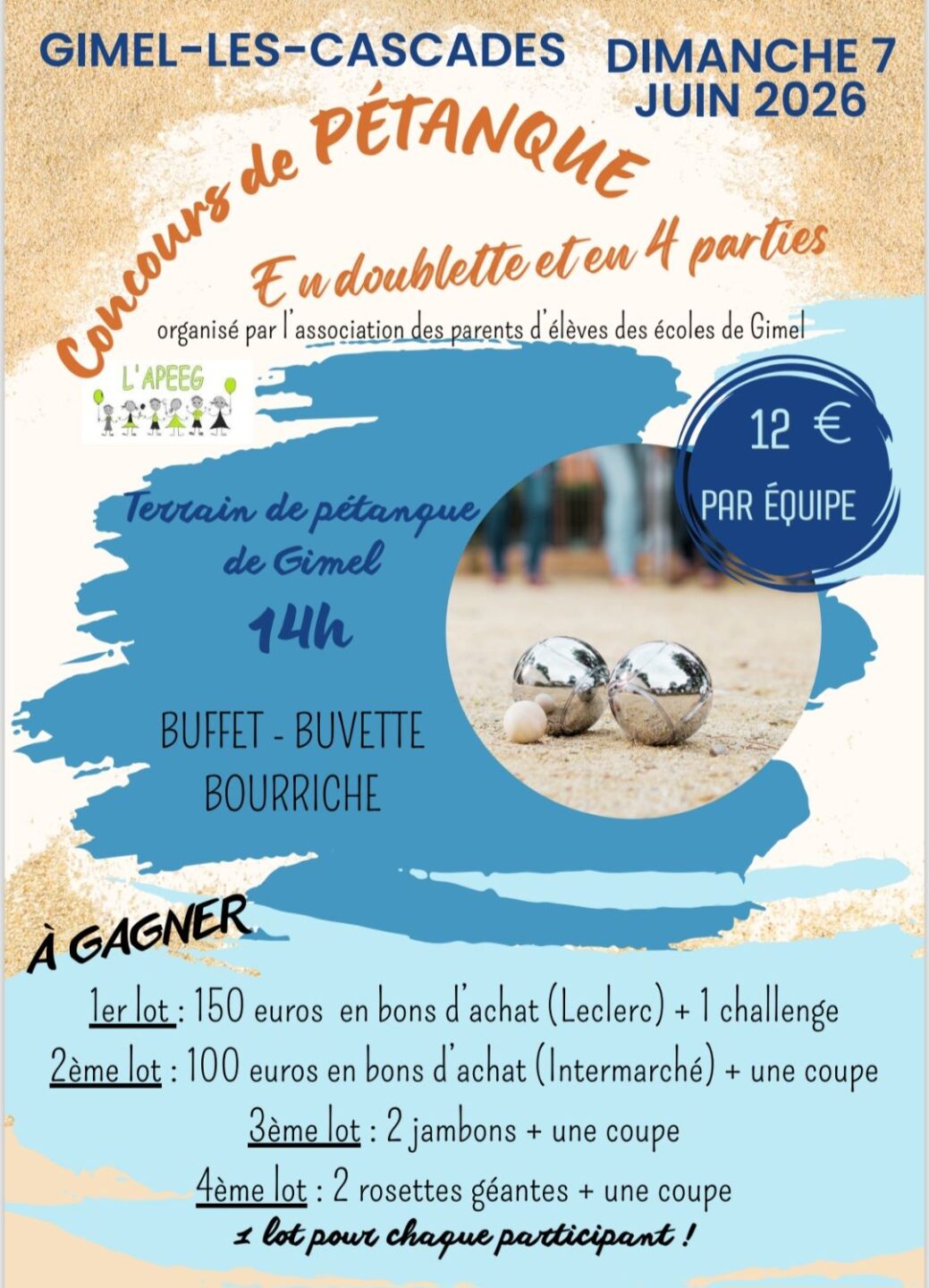Concours de pétanque Gimel-les-Cascades