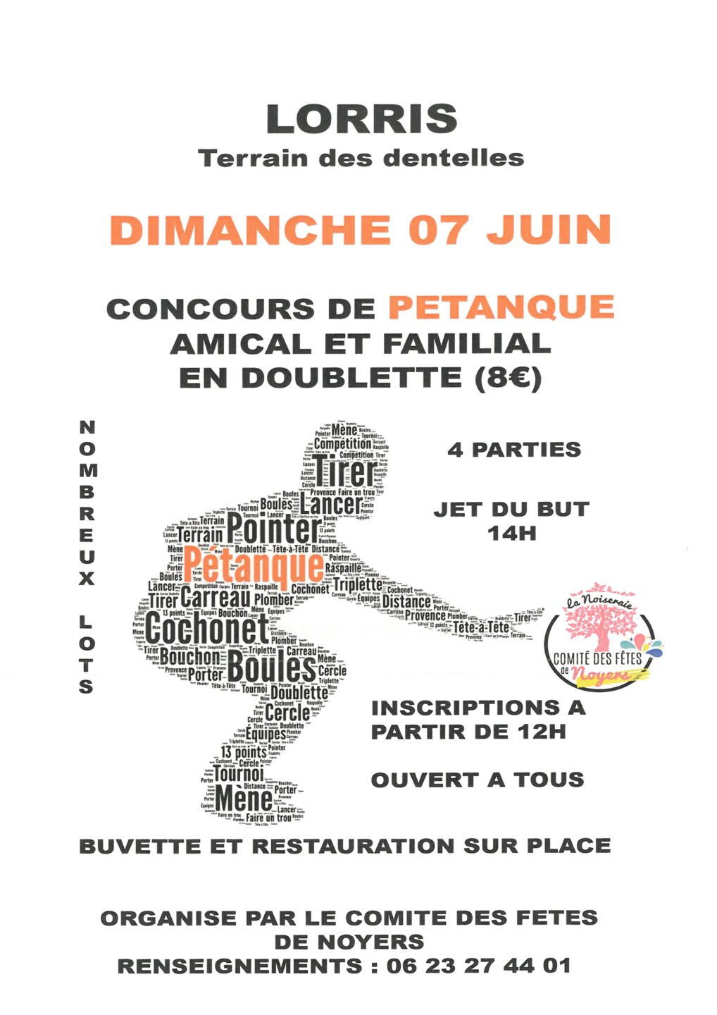 Concours de pétanque Lorris 2026-06-07