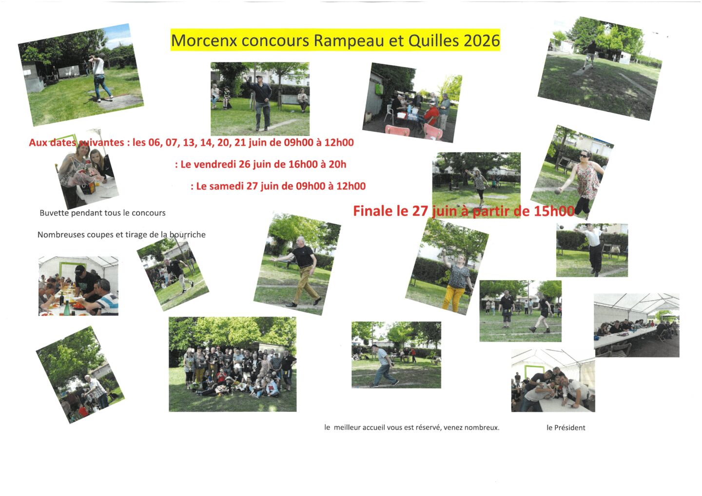 Concours rampeau et quilles 2026 Centre Léo Thual 9 av. Foch Morcenx-la-Nouvelle 2026-06-06